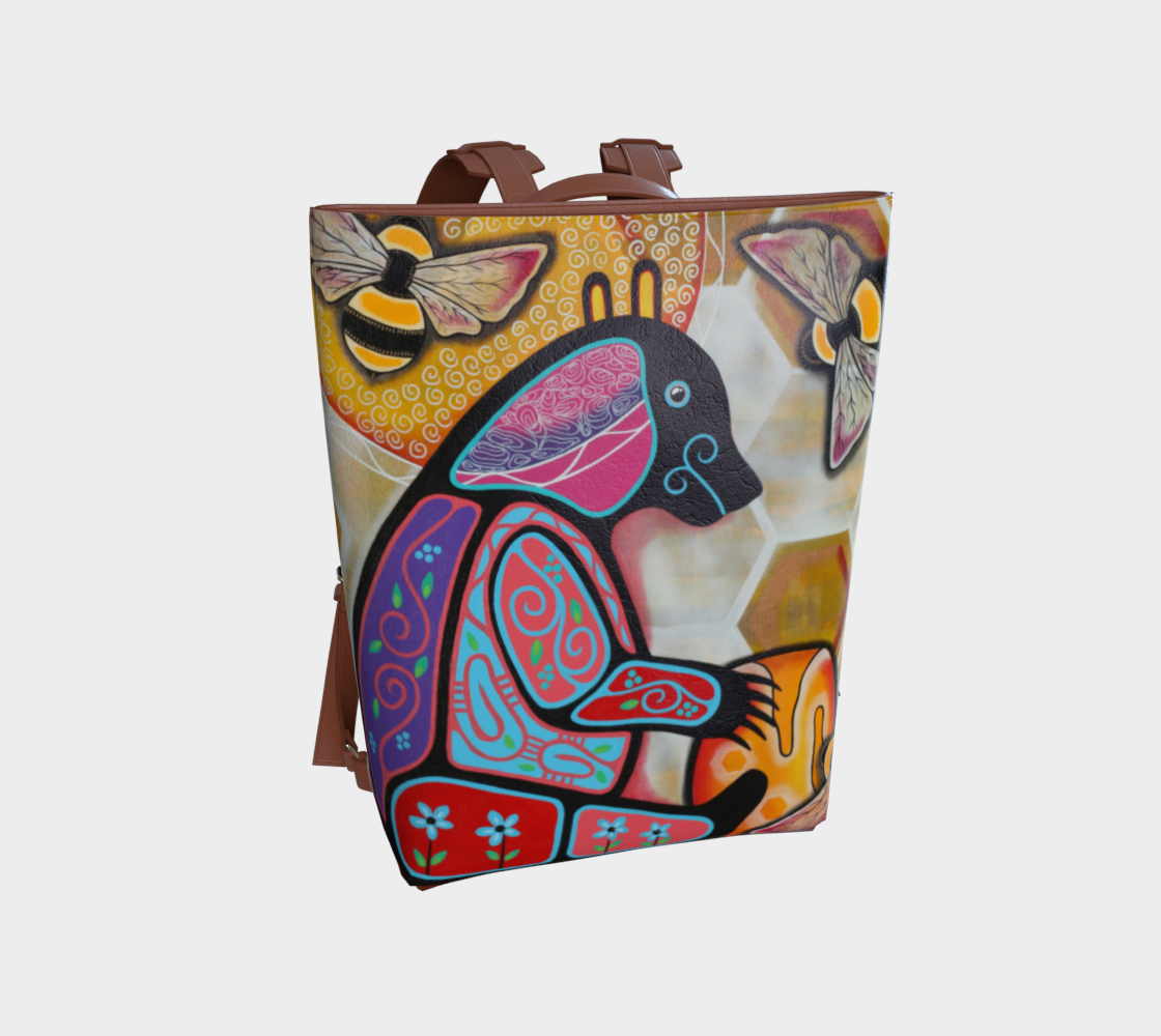 Bear & bees backpack – Mikmaq Artist