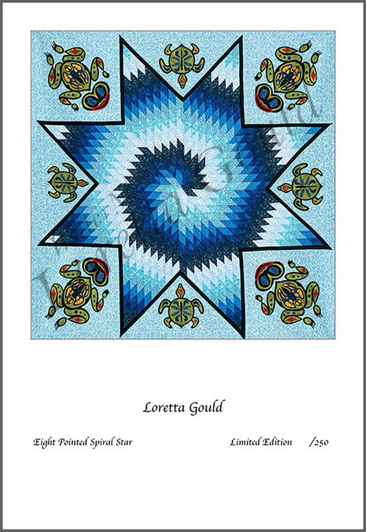 067 - Quilt Print - 8 Pointed Spiral Star
