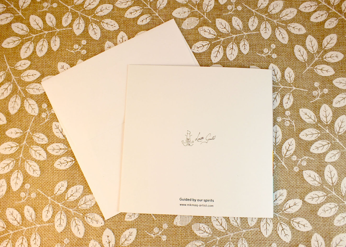 Blank Folding Greeting Cards & Envelopes Materials: standard card stock, print of original paintings All occasion gorgeous blank cards and envelopes Artwork done by Loretta Gould Mi'kmaq Artist from Nova Scotia (Waycobah First Nation)