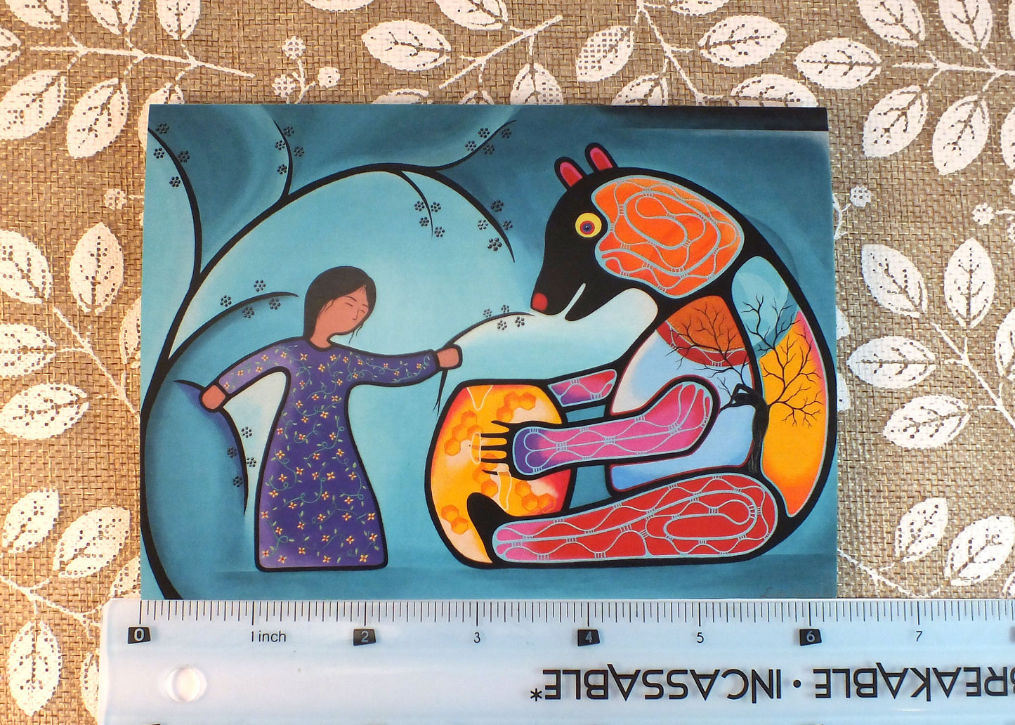 Blank Folding Greeting Cards & Envelopes Materials: standard card stock, print of original paintings All occasion gorgeous blank cards and envelopes Artwork done by Loretta Gould Mi'kmaq Artist from Nova Scotia (Waycobah First Nation)