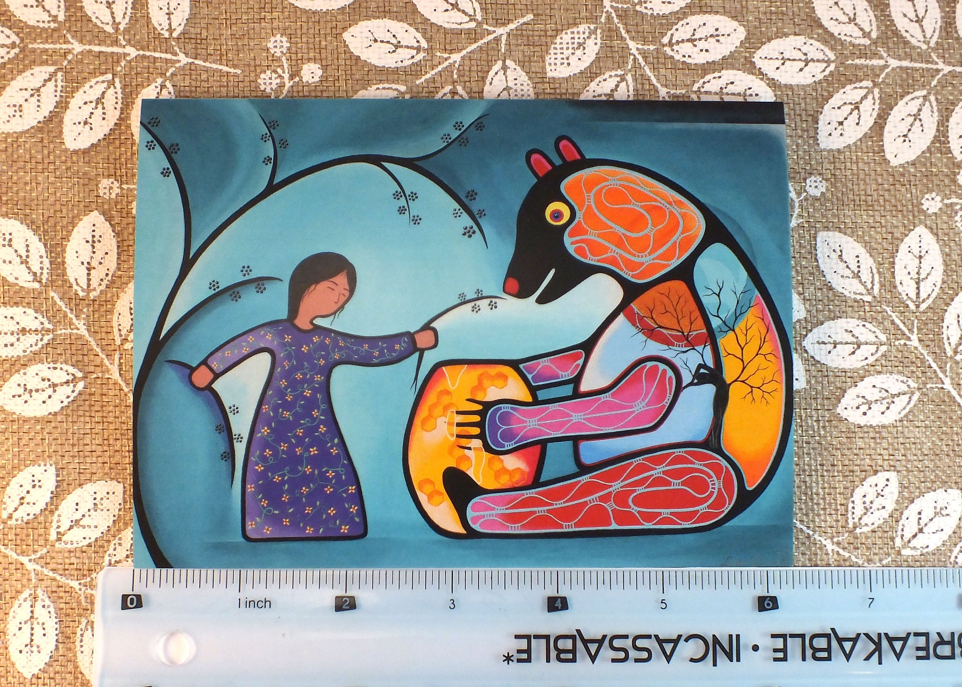 Blank Folding Greeting Cards & Envelopes Materials: standard card stock, print of original paintings All occasion gorgeous blank cards and envelopes Artwork done by Loretta Gould  Mi'kmaq Artist from Nova Scotia (Waycobah First Nation)