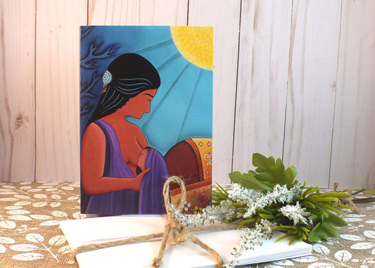 Blank Folding Greeting Cards & Envelopes Materials: standard card stock, print of original paintings All occasion gorgeous blank cards and envelopes Artwork done by Loretta Gould  Mi'kmaq Artist from Nova Scotia (Waycobah First Nation)