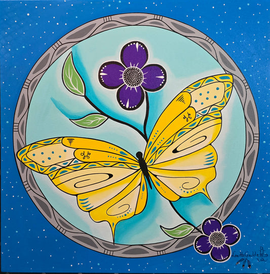 Butterfly in moonlight